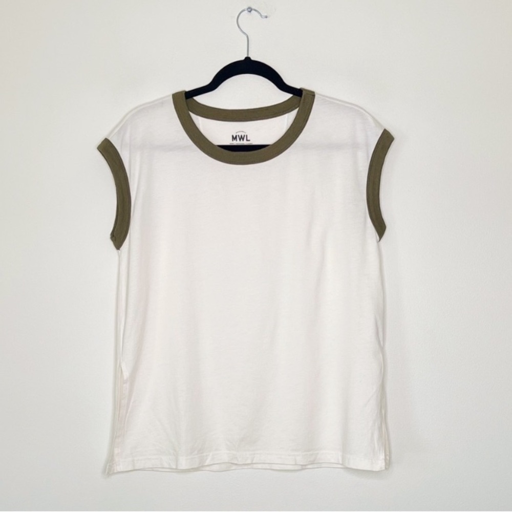 NWT Madewell MWL Pima Silk Muscle Tank in Colorblock